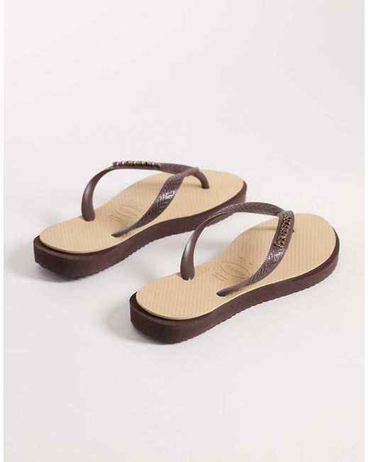Havaianas Natural Top Point Flip Flops