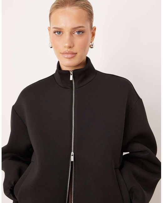 Mango Bomberjack Met Rits in het Black