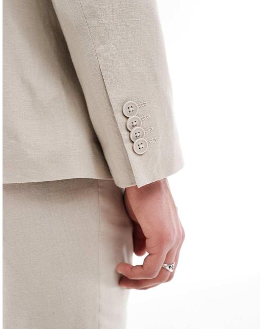 French Connection White French Connection Linen Formal Suit Jacket for men