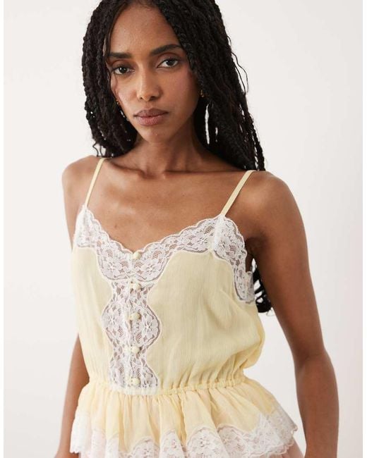 Miss Selfridge Pink Sheer Mini Dress With Lace Godets