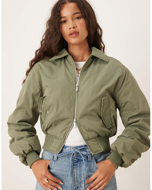 Cotton On Natural Toby Bomber Jacket