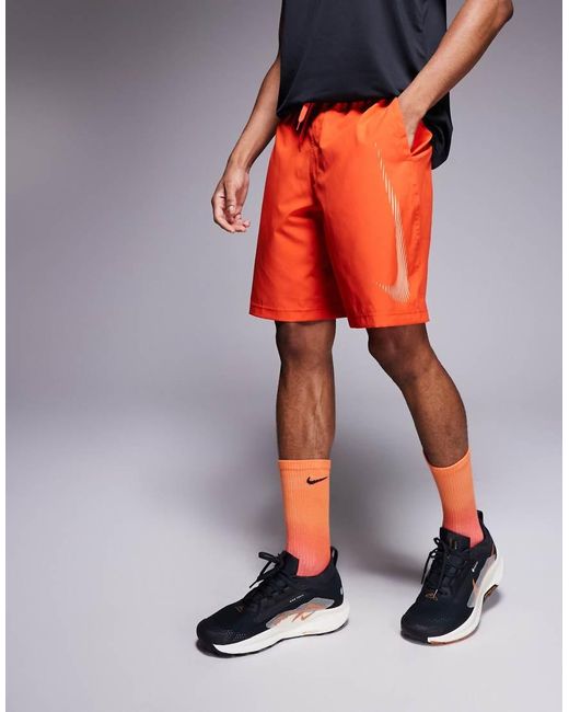 Nike Red Form Dri-fit 9 Inch Shorts for men