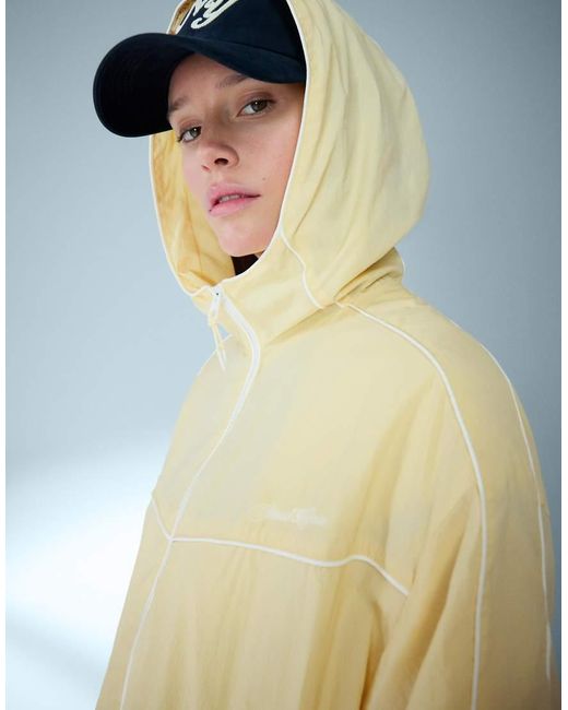 Bershka Blue Technical Hooded Jacket
