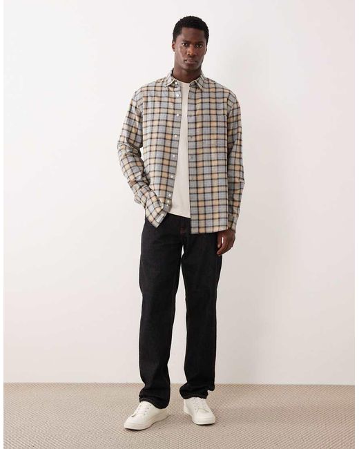 ARKET Natural Relaxed Fit Flannel Shirt for men
