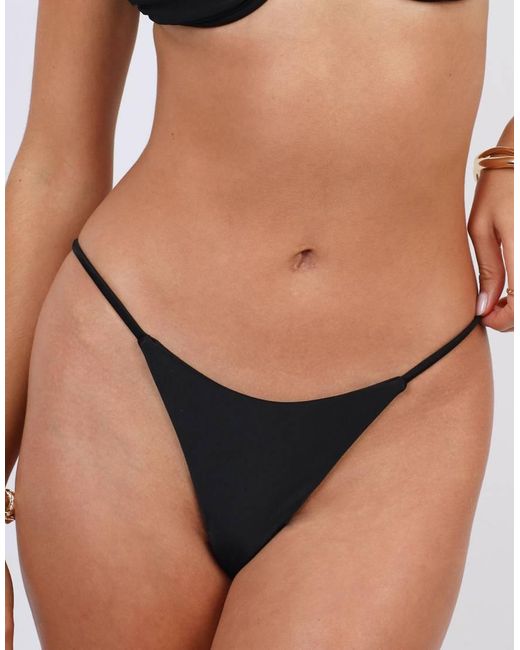 SIMMI Black Thin Strap Bikini Bottoms