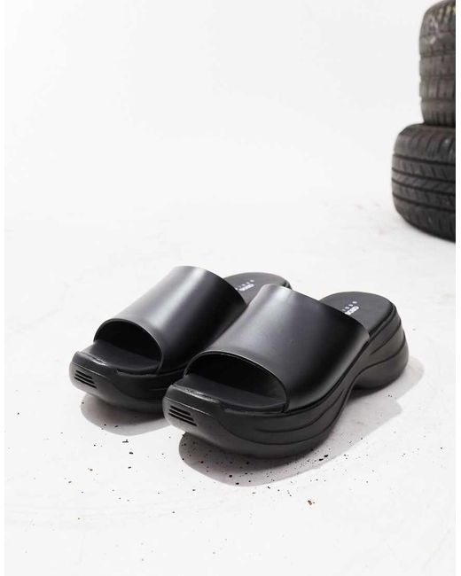 Sandali Neri Con Suola Spessa di ASOS in Black da Uomo
