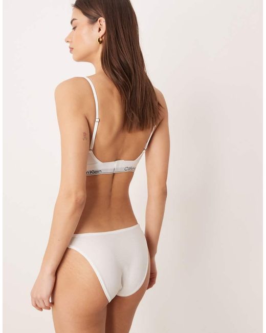 Braguitas Blancas De Corte Bikini De Algodón Y Modal Icon Cotton Modal De Calvin Klein de color Natural