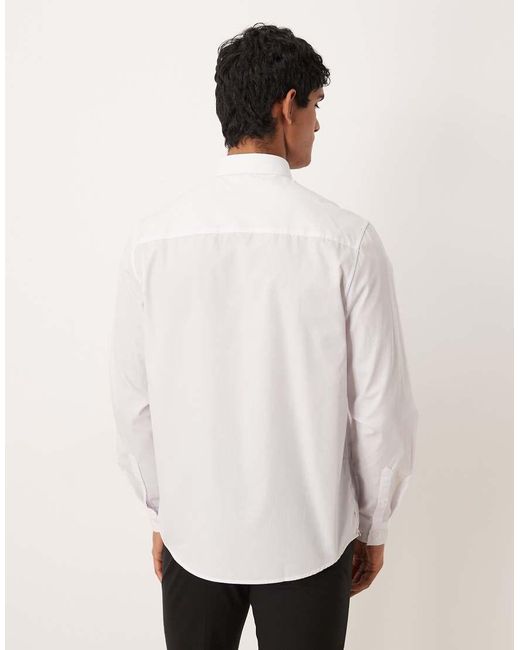 Camicia Elegante Regular di ASOS in White da Uomo