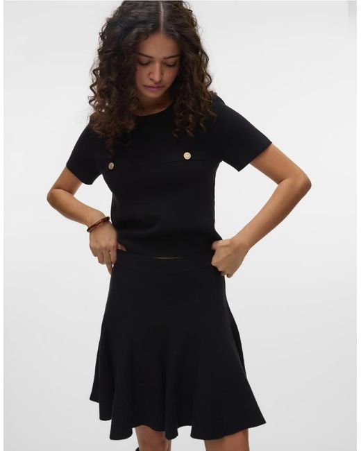 Vero Moda Gebreide Rok in het Black