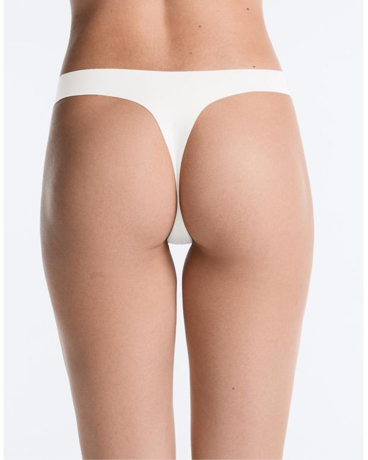 Oysho Blue 5 Laser-cut Invisible Polyamide Blend Thongs