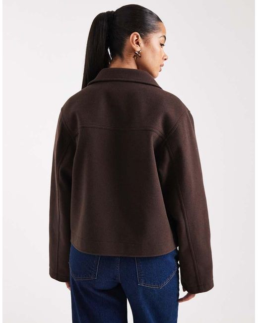ASOS Blue Top Collar Zip Through Jacket