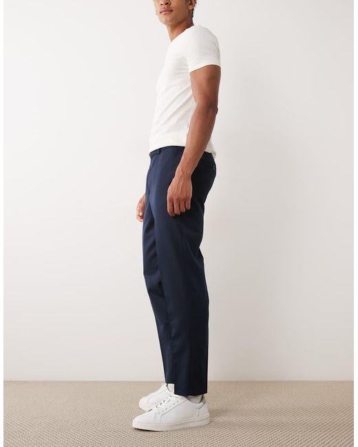 ASOS Blue Smart Tapered Trousers for men