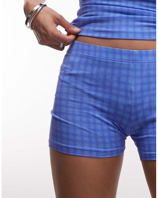 Monki Blue Hotpants Co-ord