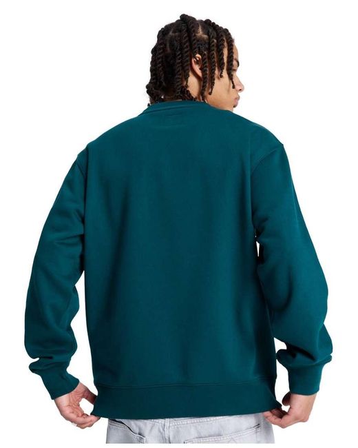 DC Shoes Blue Varsity Sweatshirt for men