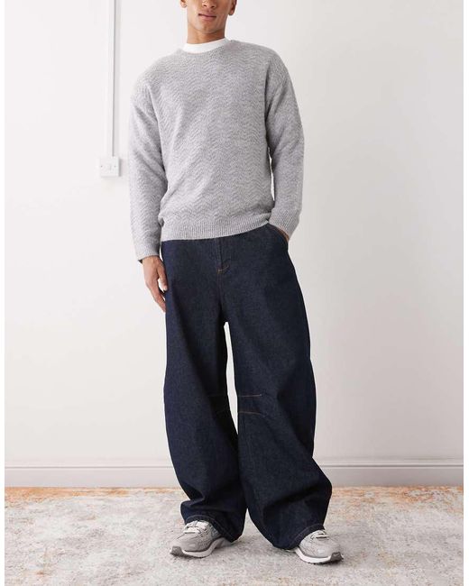 Collusion Gray Barrel Jeans for men