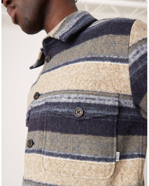 SELECTED Blue Overshirt Shacket for men