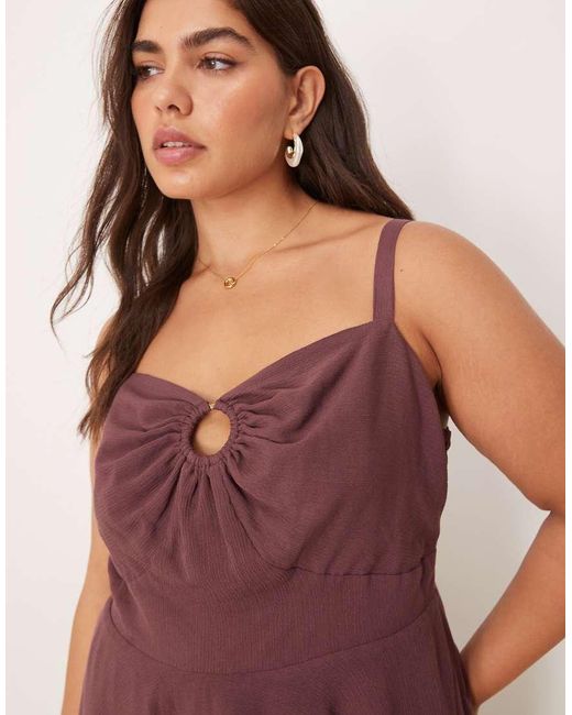 Pretty Lavish Curve Red Pretty Lavish Sidney Curve Ring Maxi Dress