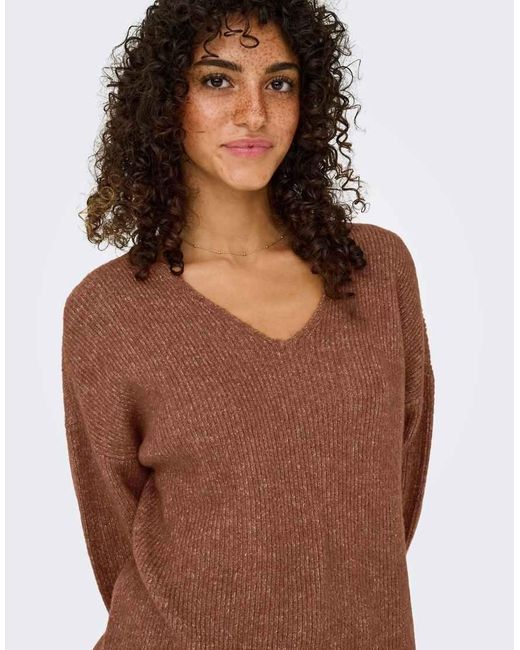 ONLY Brown Knitted Pullover