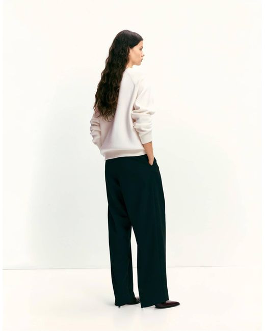 Pull&Bear White – oversize-pullover