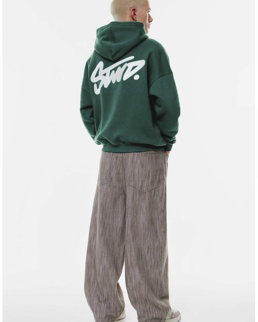 Pull&Bear – kapuzenpullover in Green für Herren