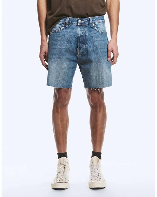 Weekday Blue Oversized Denim Shorts for men