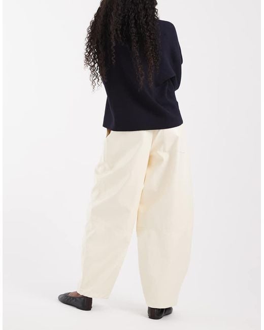ASOS White Tailored Faux Leather Tapered Trousers