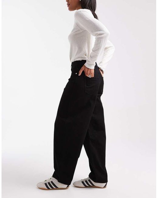 Miss Selfridge Black Barrel Leg Jean