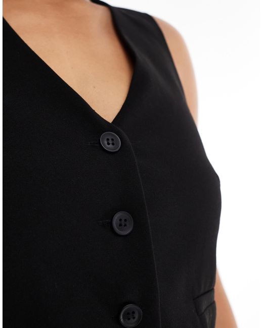 Pull&Bear Black Tailored Waistcoat