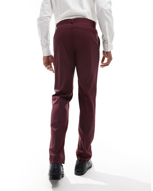 ASOS Red Slim Suit Trouser for men