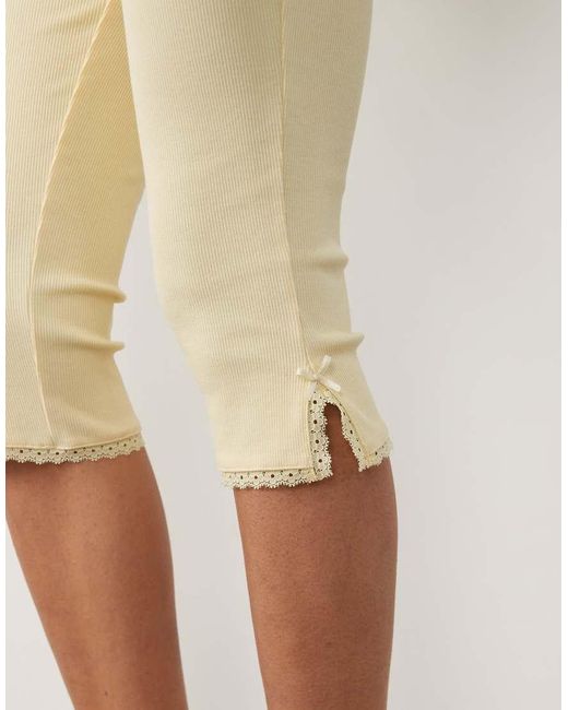 Miss Selfridge Natural Capris Pant With Split Bow Hem Co-Ord