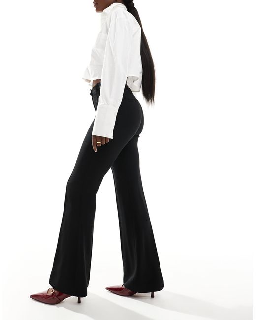 & Other Stories White Flare Leg Stretch Tailored Trousers With Extend Tab Waistband