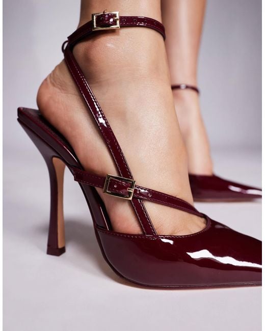 Public Desire Pink Idol Pointed Toe Heeled Shoes
