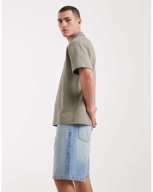 Cotton On Blue Baggy Denim Short for men