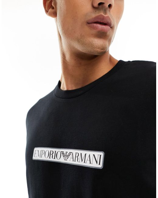Emporio Armani – bodywear – lounge-sweatshirt in Black für Herren