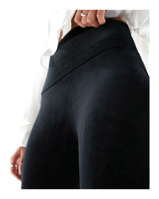Spanx Black – formende e samt-leggings mit hohem bund