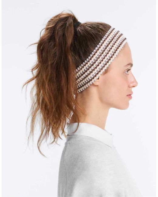 Oysho White 6cm Structured Sports Headband