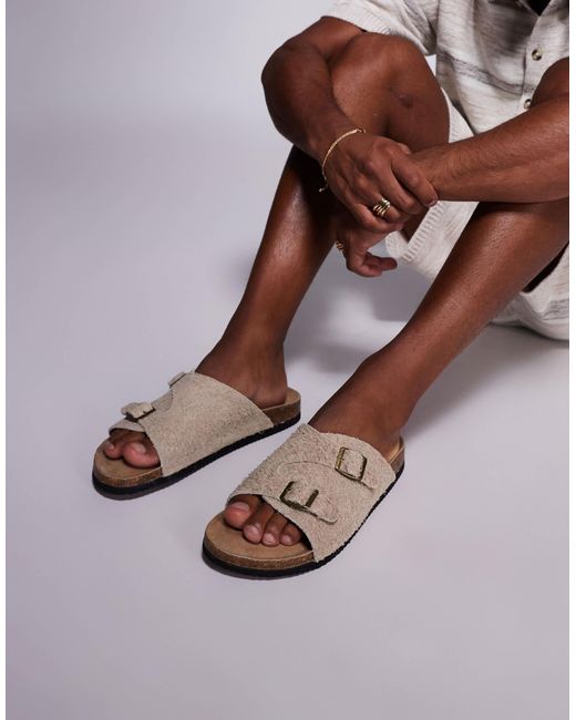 ASOS Brown Slider Sandals for men