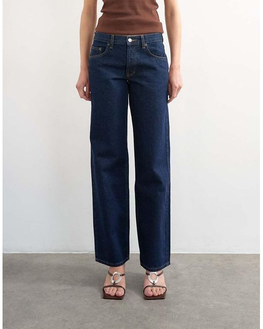 TOPSHOP Red Ember Low Rise Straight Leg Jeans
