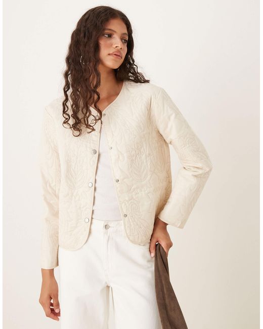 Jdy Natural Lightweight Embroidered Jacket