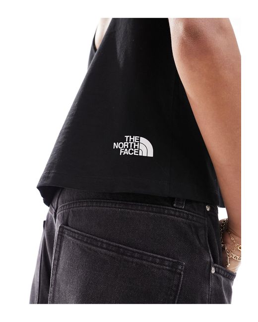 Camiseta negra sin mangas con logo simple dome The North Face de color Black