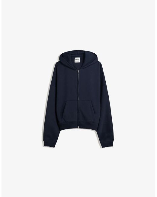 Bershka Oversized Hoodie Met Rits in het Blue