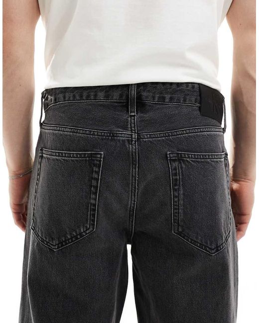 Vaqueros Negro Lavado Sueltos De Estilo Años 90 De Calvin Klein de hombre de color White
