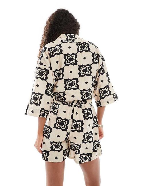 Object White Loose Shorts Co-Ord