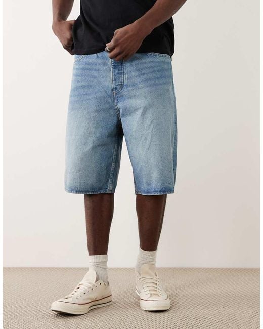HUGO Multicolor Loose baggy Denim Shorts for men