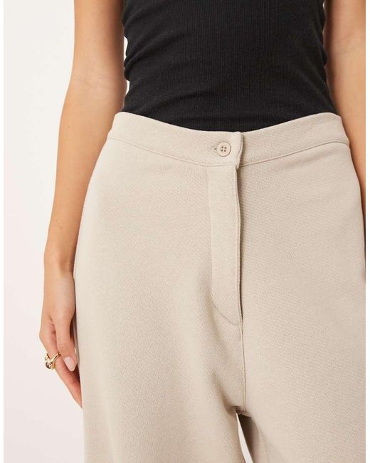 ASOS Natural Co-ord Tailored jogger With Button Detail