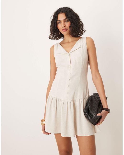 ASOS Natural – ausgestelltes minikleid