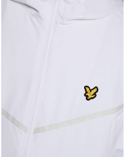 Lyle & Scott White Light Jackets Striped Track Jacket for men
