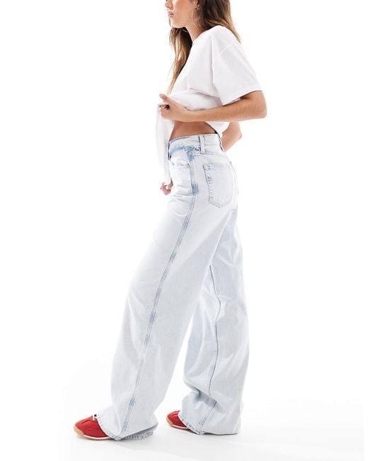 Tommy Hilfiger White Charlie High Rise Wide Leg Jeans