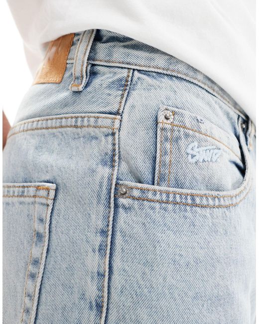 Pull&Bear – weit geschnittene jeans in Blue für Herren