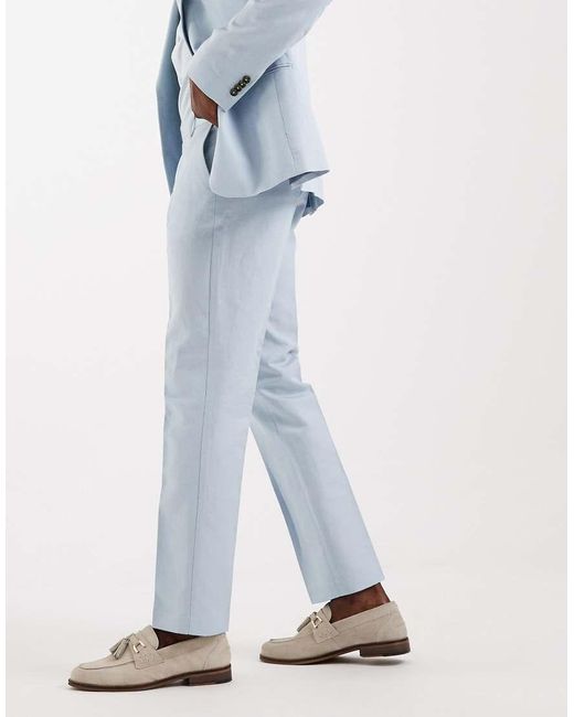 ASOS Blue Slim Suit Pants for men